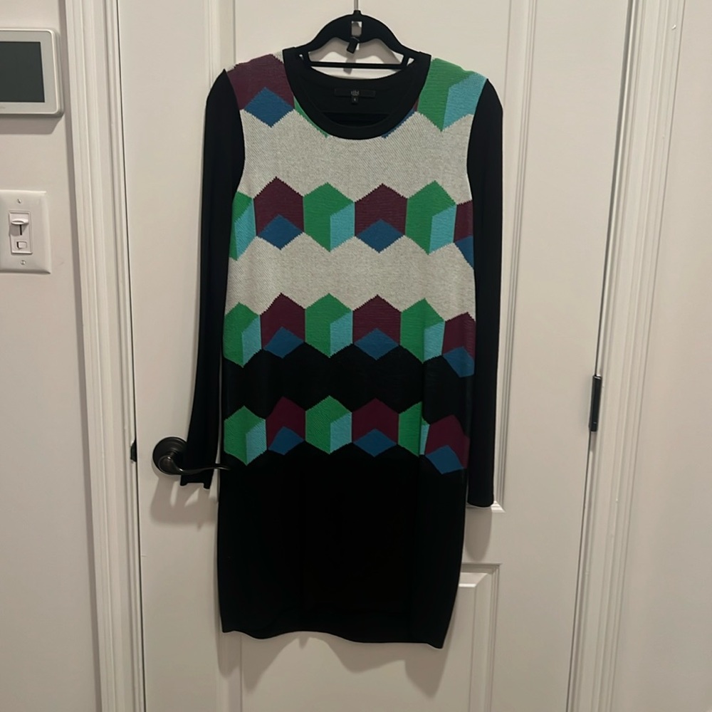 Tibi long sleeve sweater dress
